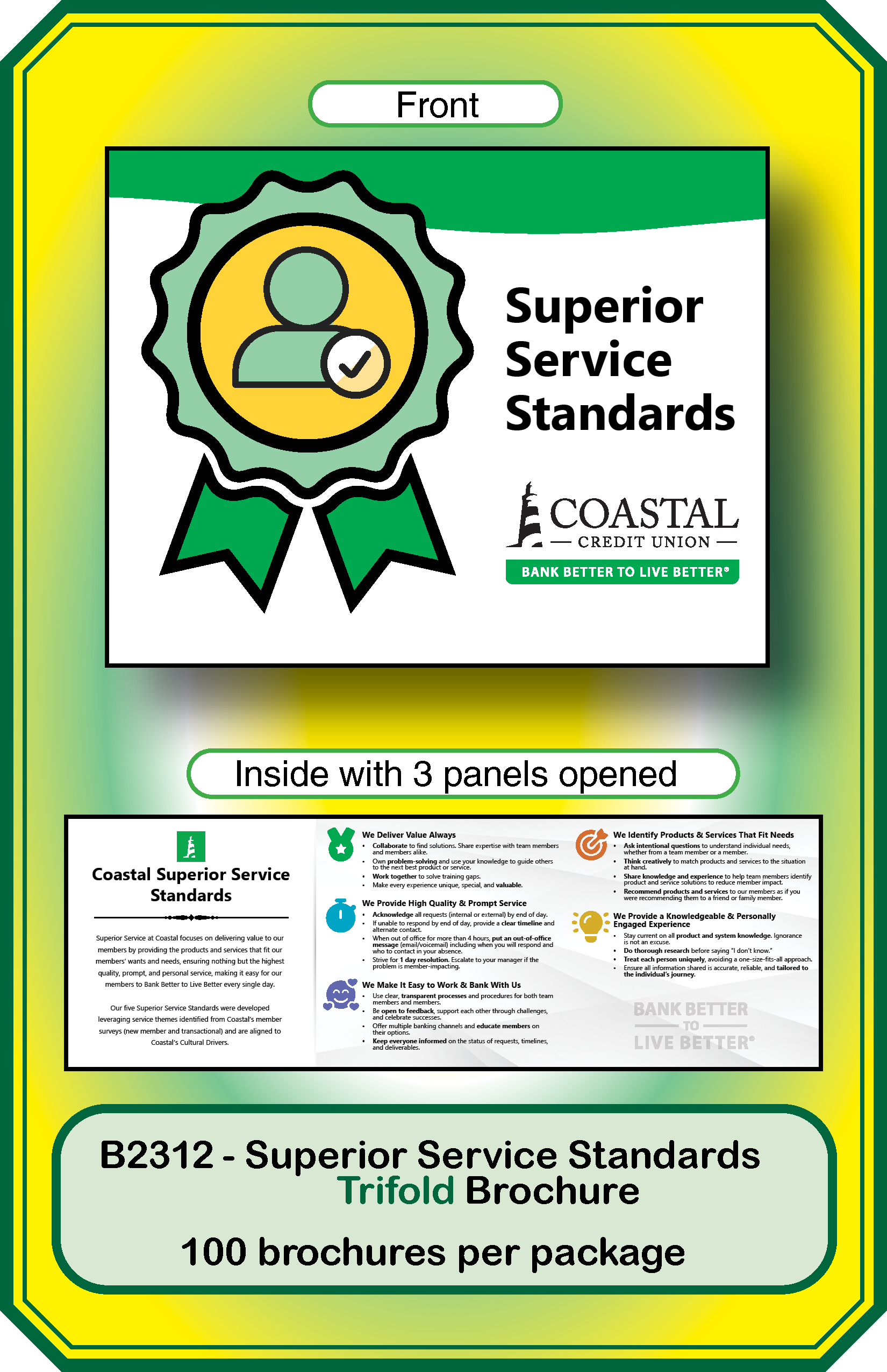 NEW Trifold Brochure used primarily by the Training Department