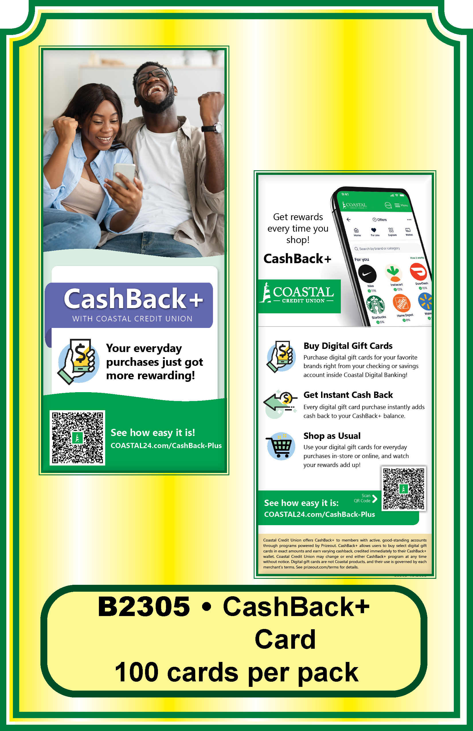 B2305 NEW - CashBack+ card